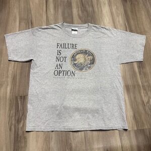 Kennedy Space Center Apollo XIII Failure Is Not An Option Gray Graphic Tee XL